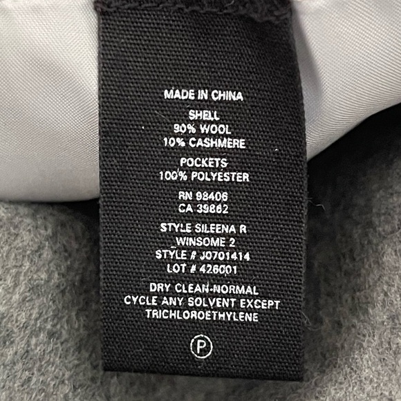 Theory Cashmere Wool Sileena Winsome Reversible Coat Gray Jacket Size Large - Picture 5 of 12